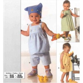 Sommerkjole, bluse og shorts