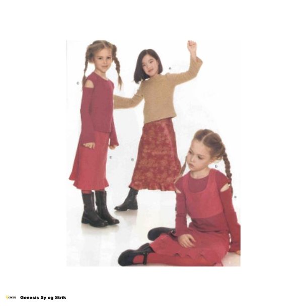 Nederdel, bluse og top