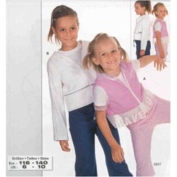 Bluse m/ lynls og korte eller lange rmer