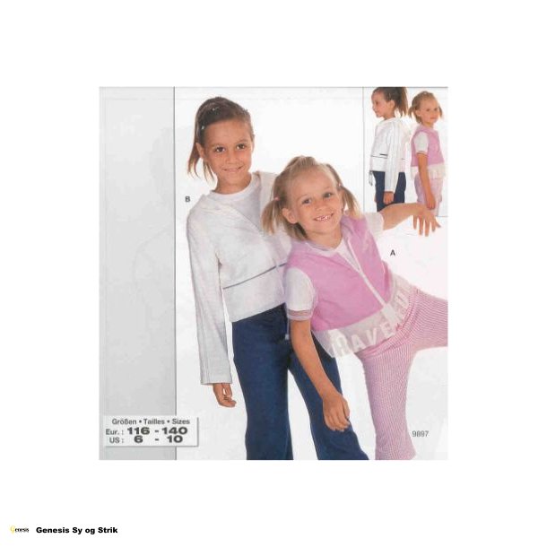 Bluse m/ lynls og korte eller lange rmer