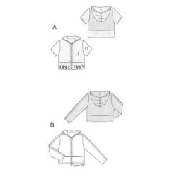 Bluse m/ lynls og korte eller lange rmer