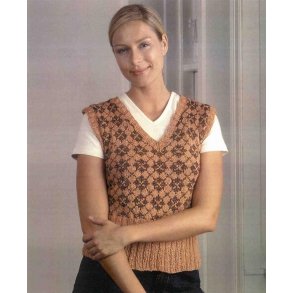 Vest med sokketern og rib