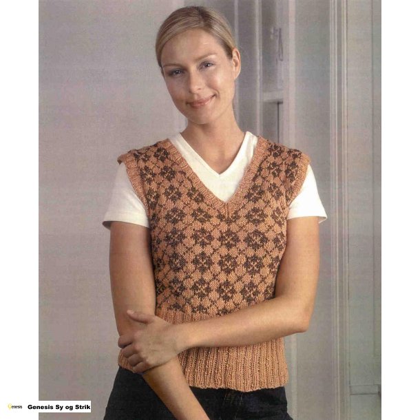 Vest med sokketern og rib