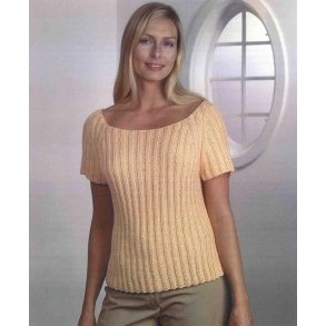 Kortrmet bluse i rib