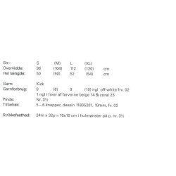 Damecardigan med hulmnstre og blomster