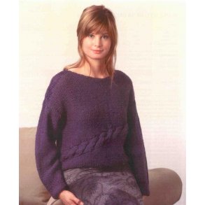 Bluse med skr snoning foran