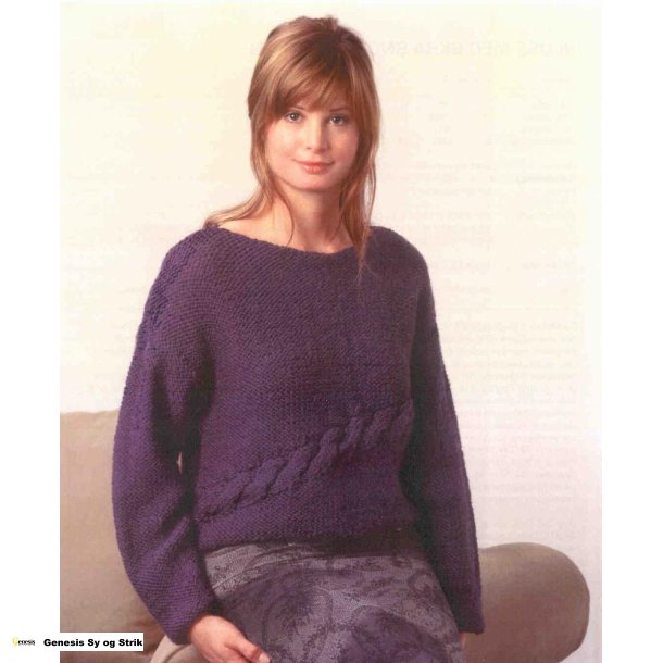 Bluse med skr snoning foran