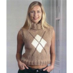 Bluse med enkelt harlequintern