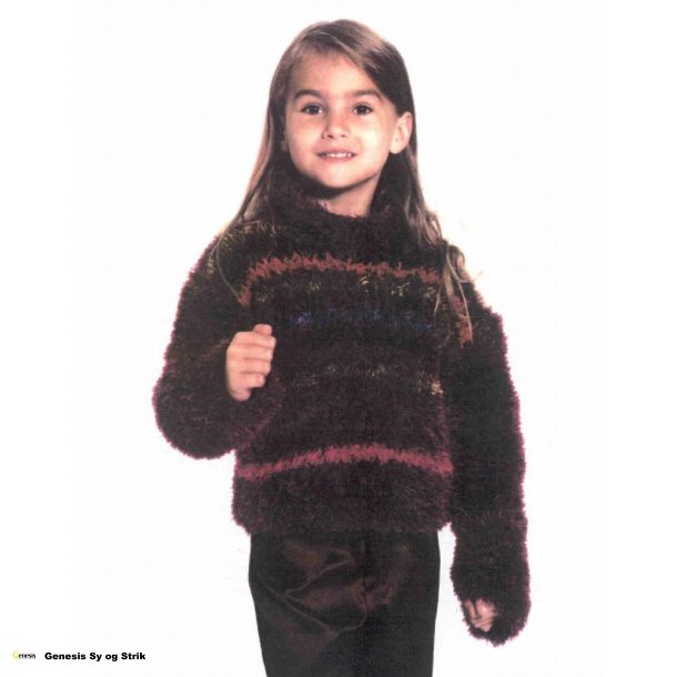 Plys-Brnebluse med striber