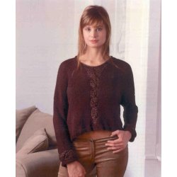 Bluse med glimmersnoning