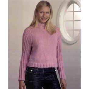Raglansweater med ribrmer
