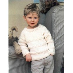 Brnesweater med rillemnster