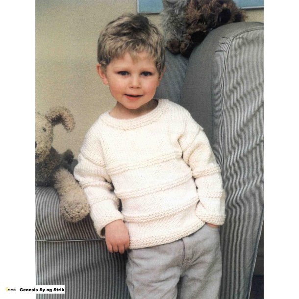 Brnesweater med rillemnster