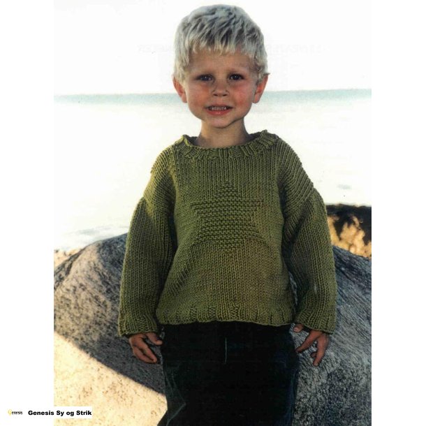 Brnesweater med stjernemnster
