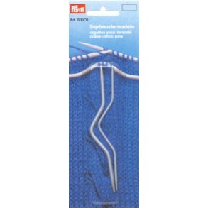 Hjlpepind til kabelstrik 2 stk., buet