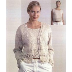 Top med blgemnster/Trje med blgemnster