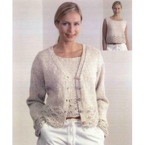 Top med blgemnster/Trje med blgemnster