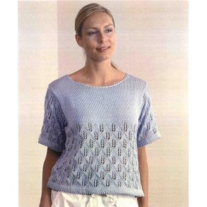 Kortrmet bluse med hulmnster