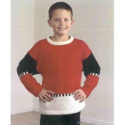 Rd drengesweater i Cotmondo