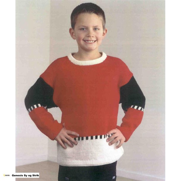 Rd drengesweater i Cotmondo