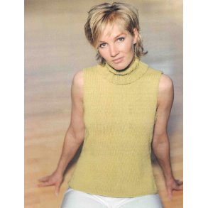 Bomuldstop med rullekrave