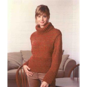 Sweater med rullekrave