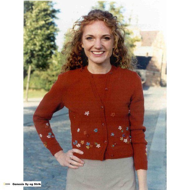 Cardigan med broderi