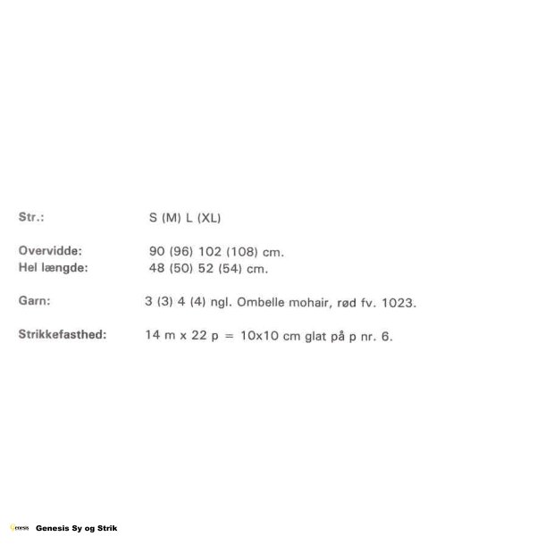 Mohairtop med skorstenskrave