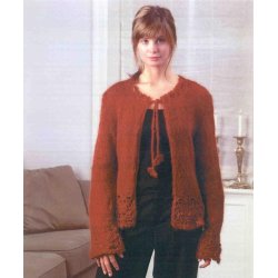 Mohairtrje med hklet kant