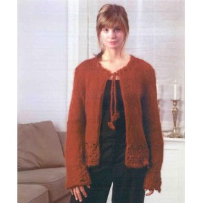 Mohairtrje med hklet kant