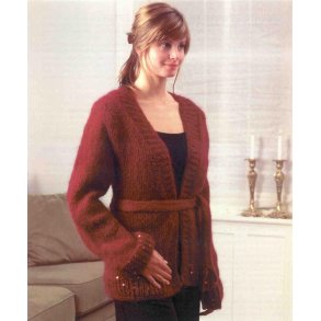 Trje med bred krave og pailletter