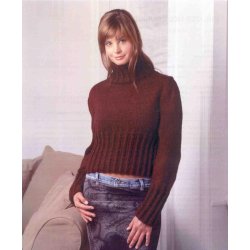 Sweater med snoningsrib