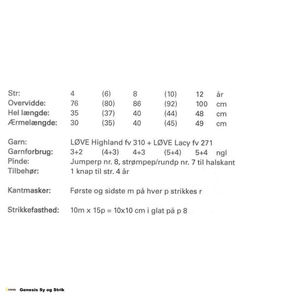 Brnesweater i dobbelt garn