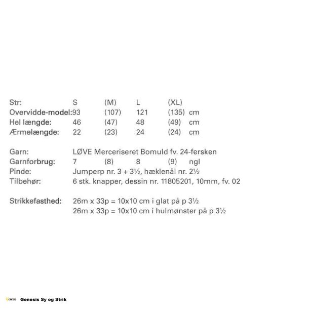 Trje med hulmnster og korte rmer