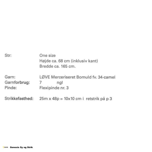 Retstrikket sjal med blondekant