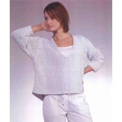 Bluse med snoning i halsudskringen