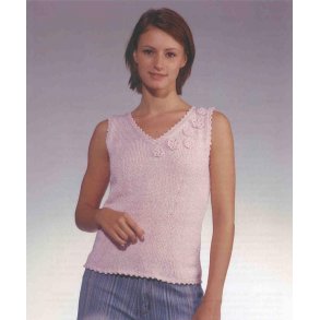 Top med hklede blomster