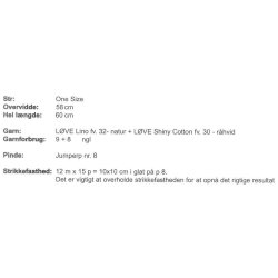 Bred vest med perlestrikkede kanter