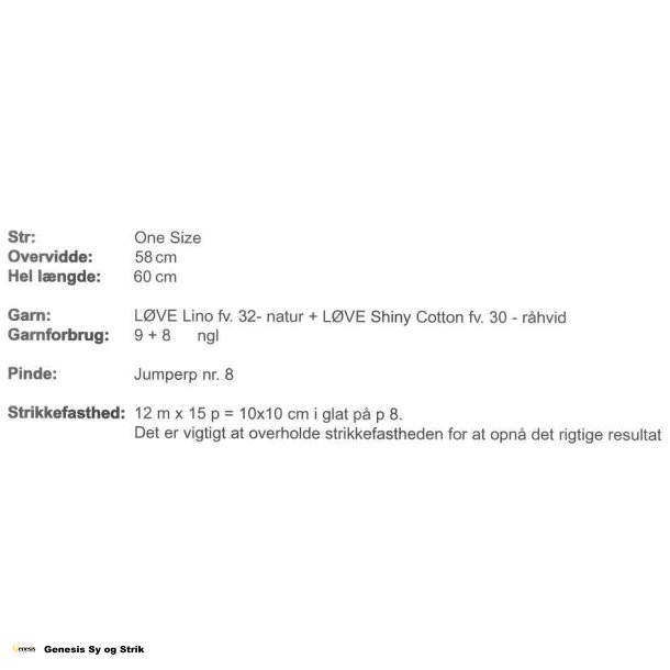 Bred vest med perlestrikkede kanter