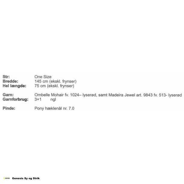 Hklet sjal med frynser