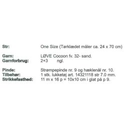 Kort trklde og hue af hklede firkanter