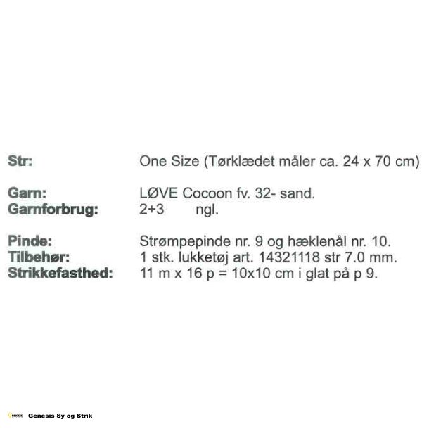 Kort trklde og hue af hklede firkanter