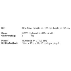 Strikket sjal med flser