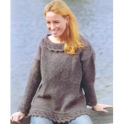 Tunika med kniplingskanter