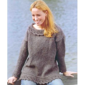 Tunika med kniplingskanter