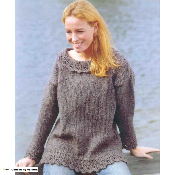 Tunika med kniplingskanter