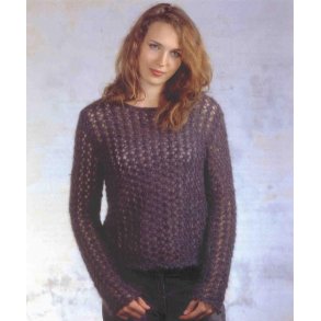 Mohairbluse med hulmnster