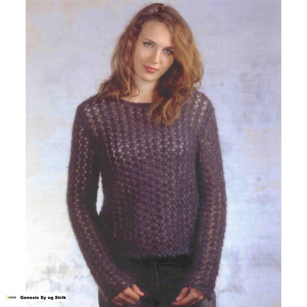 Mohairbluse med hulmnster