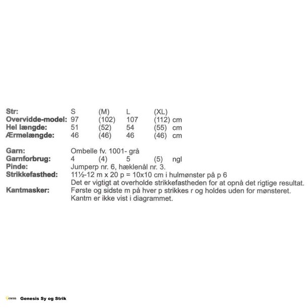 Mohairbluse med hulmnster