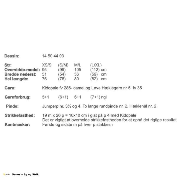 Lang Mohairtrje med bomuldskanter